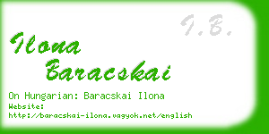ilona baracskai business card